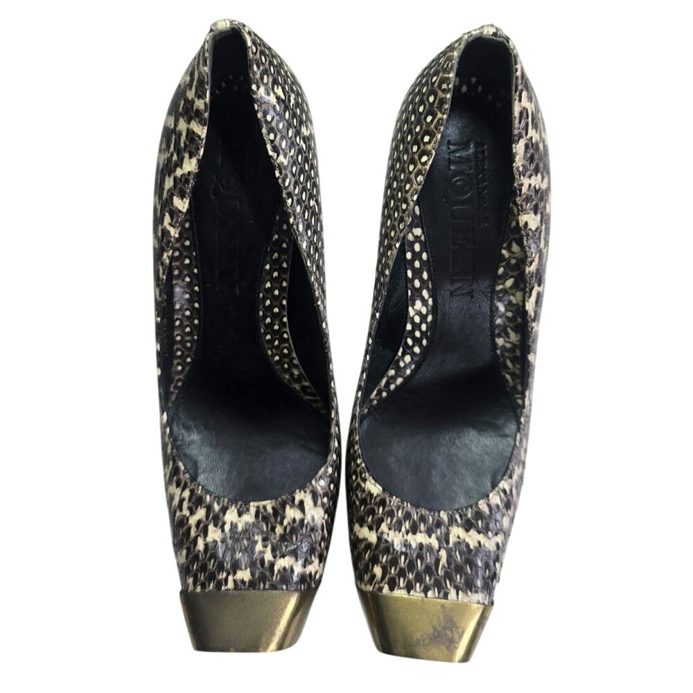 Alexander Mcqueen Python Pumps With Gold Toe Plat… - image 3
